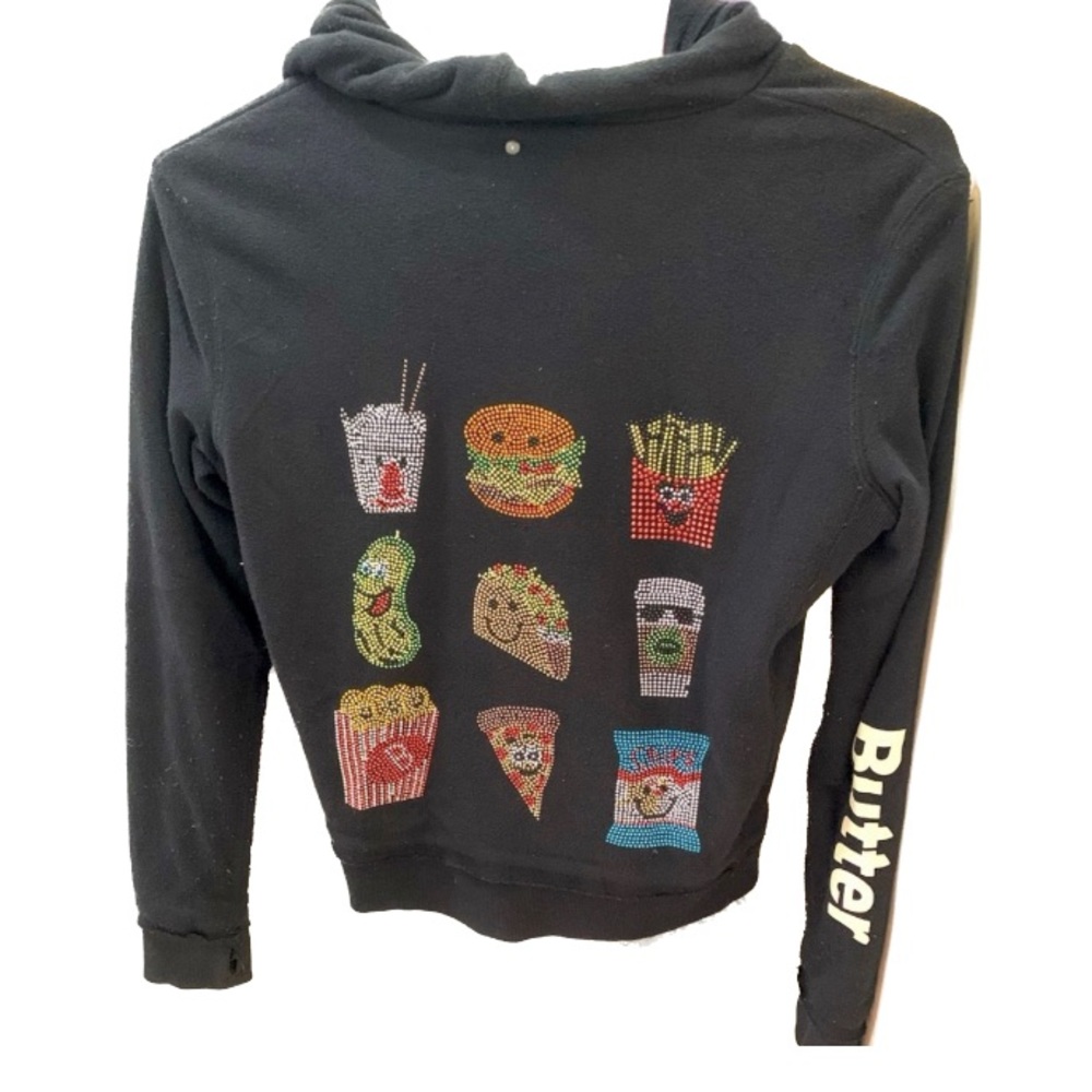 SUPER SOFT Butter Sherpa Lined Zip Up Sweater With Emojis